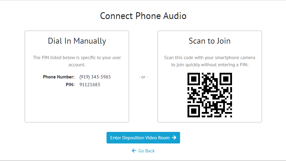 Precall Room Attendee Specific Dial-In